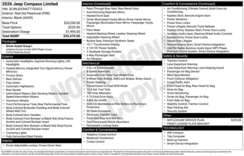 Photos of 2026 Jeep Compass Limited for sale in Atlantic, IA at Gregg Young Chrysler Dodge Jeep Ram of Atlantic
