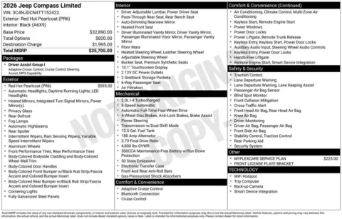 Photos of 2026 Jeep Compass Limited for sale in Atlantic, IA at Gregg Young Chrysler Dodge Jeep Ram of Atlantic