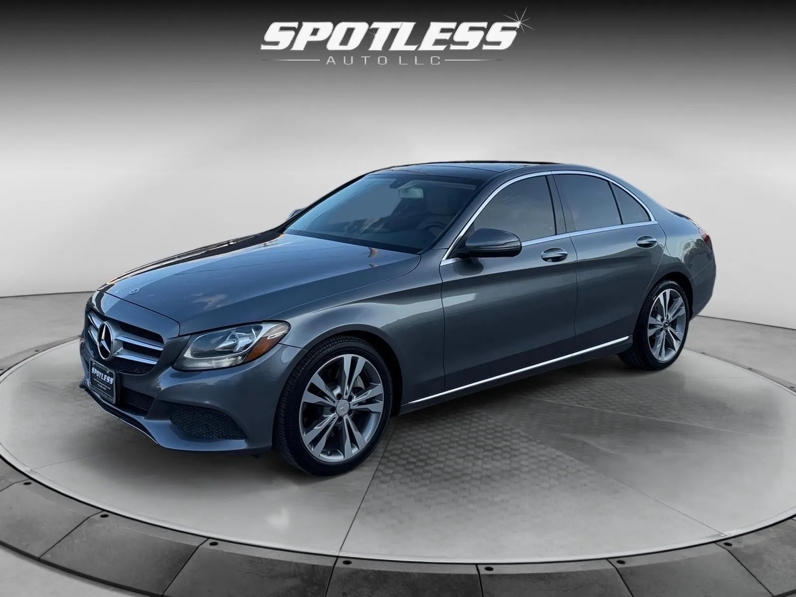 Gray 2017 Mercedes-Benz C-Class C 300 for sale in San Antonio, TX