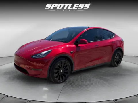 Red 2020 Tesla Model Y Long Range for sale in San Antonio, TX