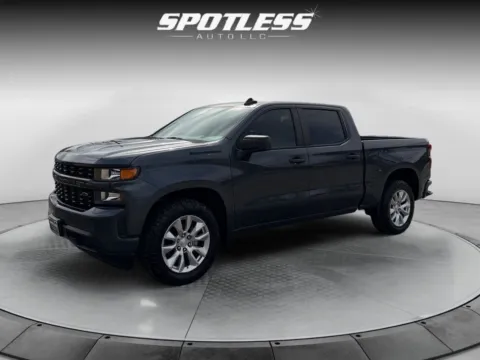 Gray 2021 Chevrolet Silverado 1500 Custom for sale in San Antonio, TX