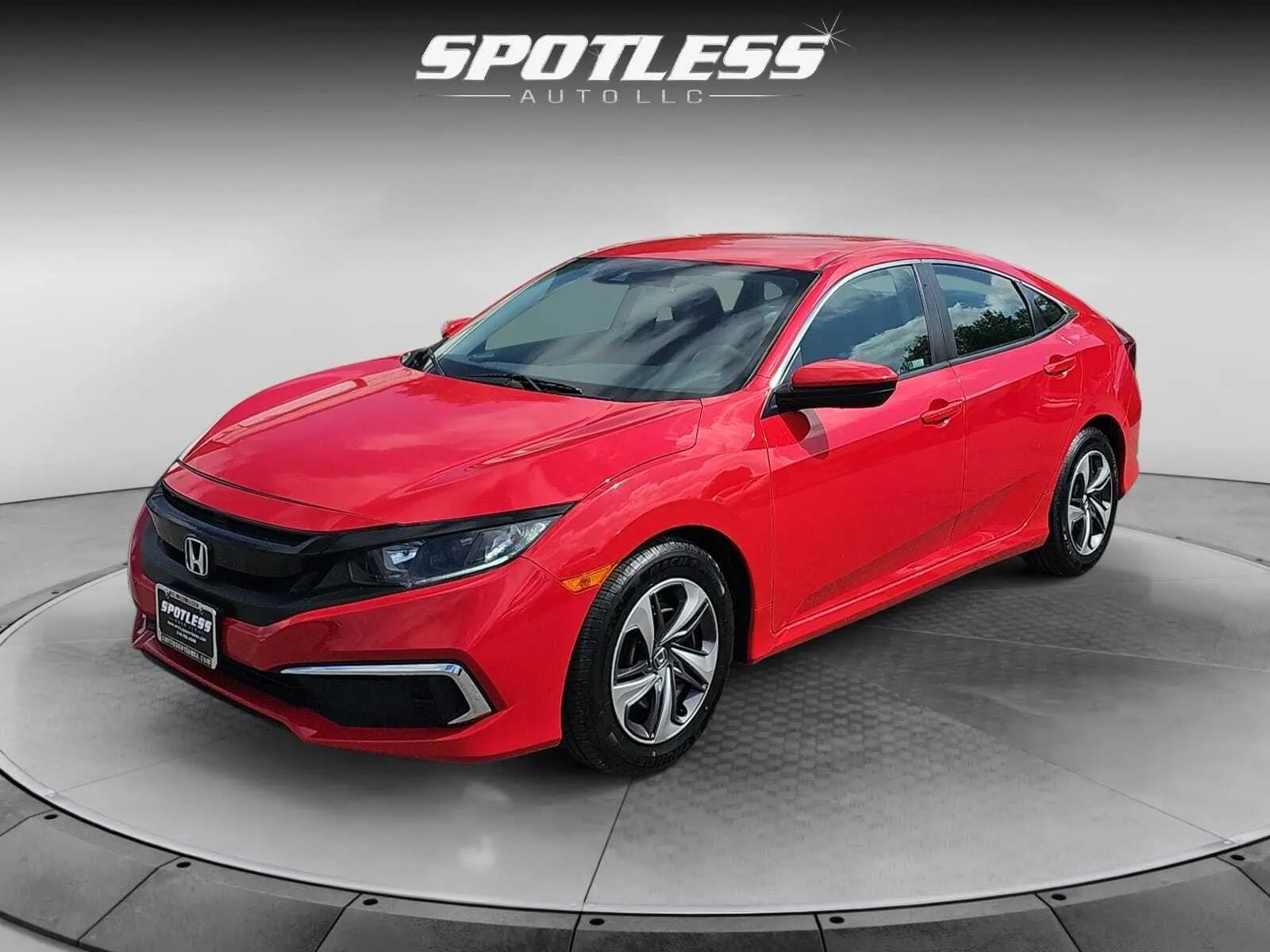 Red 2020 Honda Civic LX for sale in San Antonio, TX