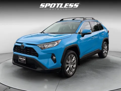 Blue 2021 Toyota RAV4 XLE Premium for sale in San Antonio, TX