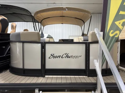 More photos of 2026 SUNCHASER GENEVA SPORT SPORT 23 SB DH TRIPLE 200HP BUNK TRAILER DEMO at McLaughlin's RV & Marine - Detroit Lakes, MN