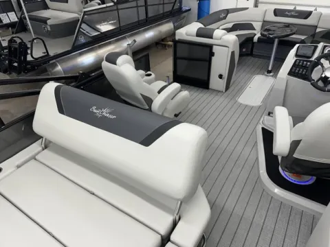 Gray 2026 SUNCHASER GENEVA SPORT 25 SB DH TRIPLE 200HP BUNK TRAILER for sale in Detroit Lakes, MN