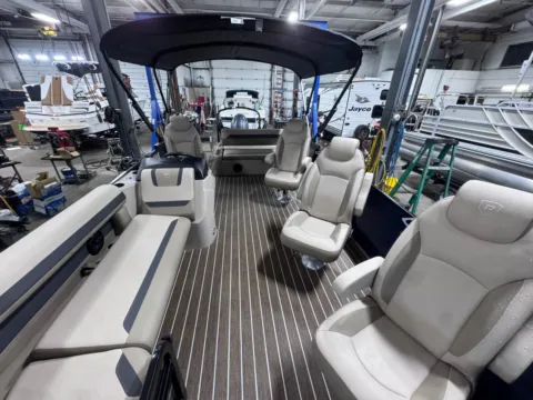 Blue 2026 PREMIER SUNSCAPE 220 RL 150HP BUNK TRAILER for sale in Detroit Lakes, MN