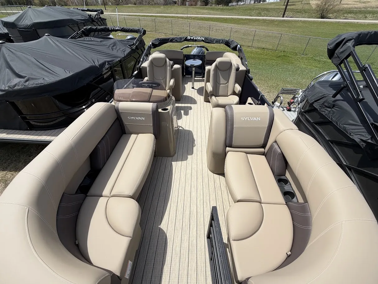 Blue 2026 SYLVAN MIRAGE 822 LZ 115HP BUNK TRAILER for sale in Detroit Lakes, MN