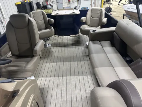 Blue 2026 SYLVAN MIRAGE 822 PARTY FISH 115HP BUNK TRAILER DEMO for sale in Detroit Lakes, MN