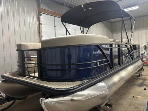 Photos of 2026 SYLVAN MIRAGE 822 PARTY FISH 115HP BUNK TRAILER DEMO for sale in Detroit Lakes, MN at McLaughlin's RV & Marine - Detroit Lakes