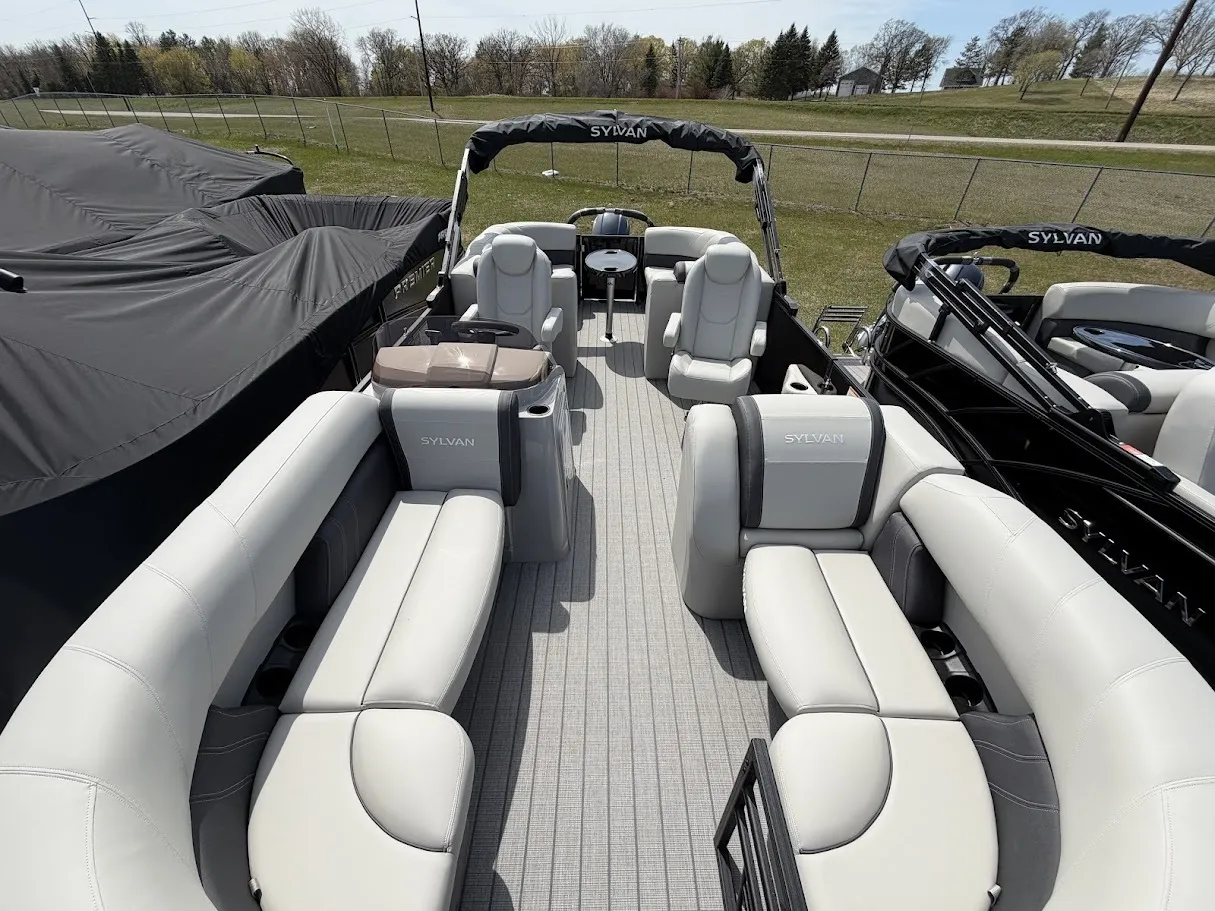 Black 2026 SYLVAN MIRAGE 822 LZ 115HP BUNK TRAILER for sale in Detroit Lakes, MN