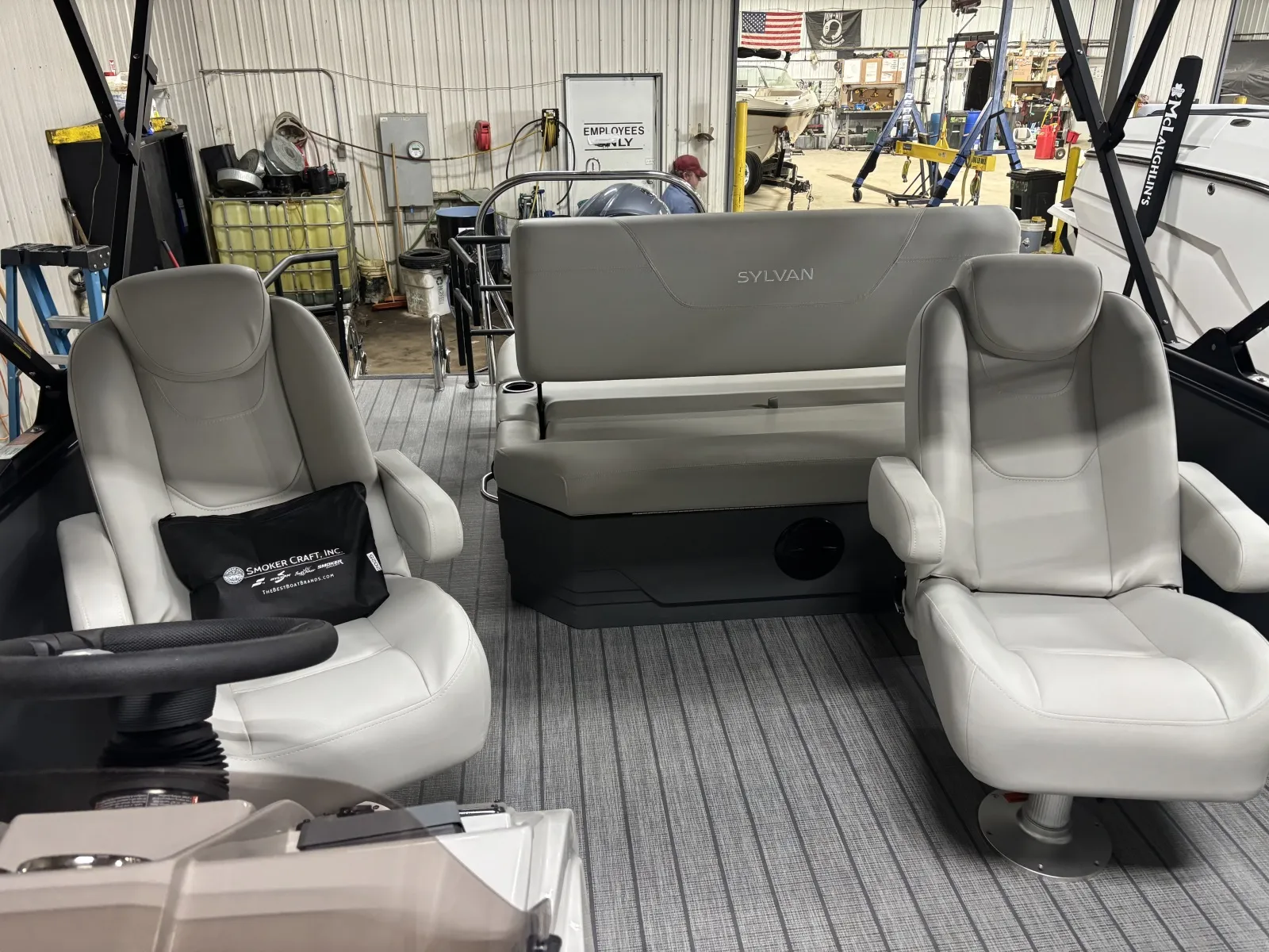 Gray 2026 SYLVAN MIRAGE 822 CLZ DH 115HP BUNK TRAILER for sale in Detroit Lakes, MN