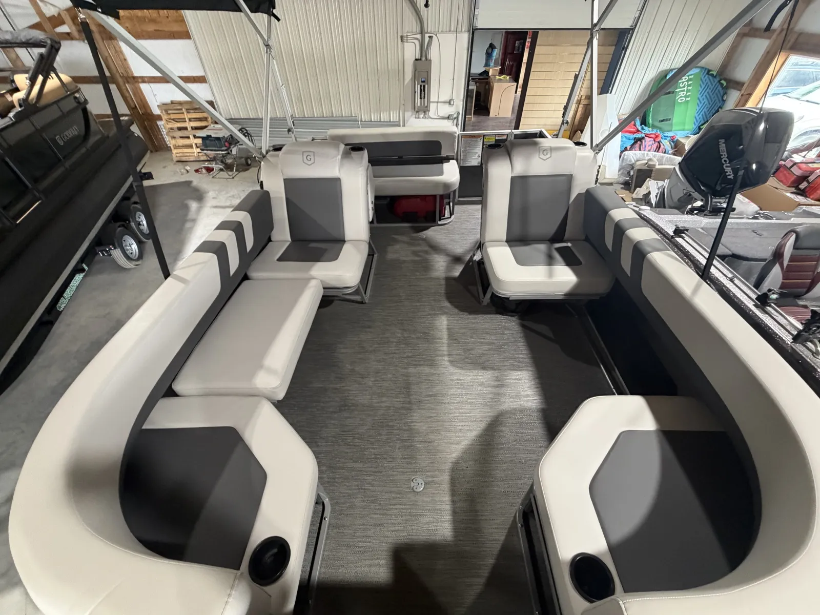 Gray 2023 GODFREY MIGHTY G 1476C 25HP BUNK TRAILER for sale in Detroit Lakes, MN