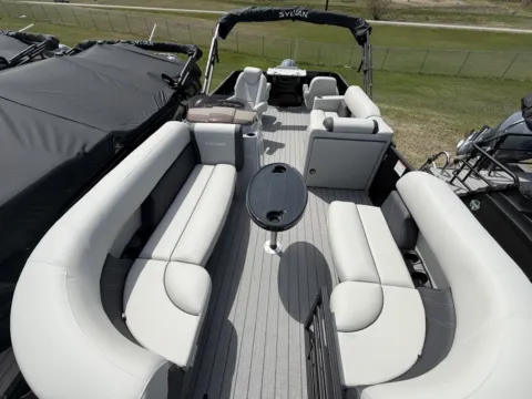 Black 2026 SYLVAN MIRAGE 822 PARTY FISH 115HP TRAILER for sale in Detroit Lakes, MN