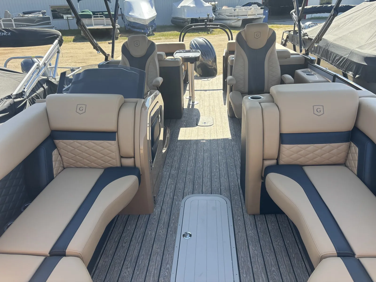 Photos of 2026 GODFREY MONACO 235 SBC TRIPLE 200HP BUNK TRAILER for sale in Detroit Lakes, MN at McLaughlin's RV & Marine - Detroit Lakes