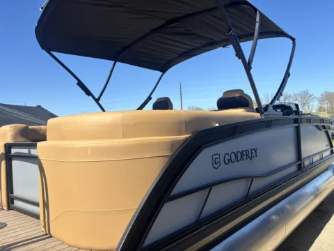 More photos of 2026 GODFREY MONACO 235 SBC TRIPLE 200HP BUNK TRAILER at McLaughlin's RV & Marine - Detroit Lakes, MN