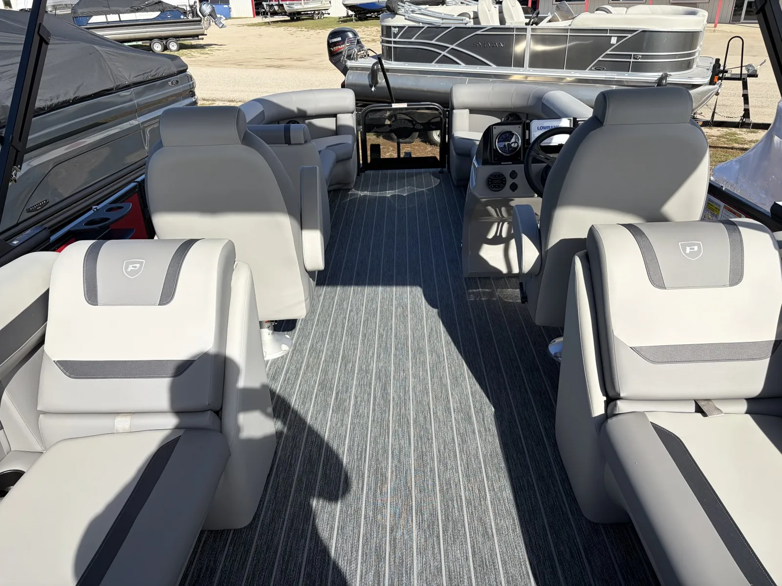 Black 2027 PREMIER SUNSCAPE 220 RF 115HP BUNK TRAILER for sale in Detroit Lakes, MN