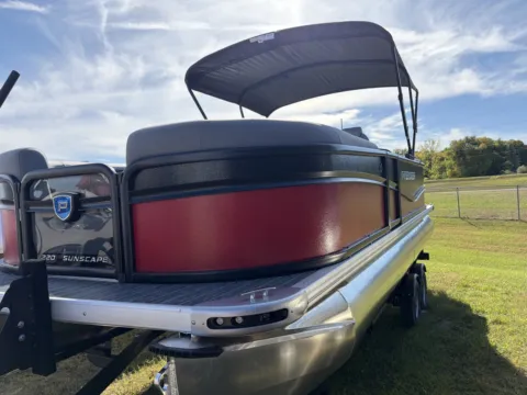 Another view of 2027 PREMIER SUNSCAPE 220 RF 115HP BUNK TRAILER for sale in Detroit Lakes, MN at McLaughlin's RV & Marine - Detroit Lakes