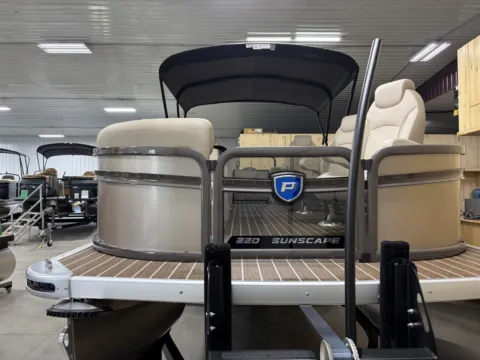 Another view of 2027 PREMIER SUNSCAPE 220 RF 115HP BUNK TRAILER for sale in Detroit Lakes, MN at McLaughlin's RV & Marine - Detroit Lakes
