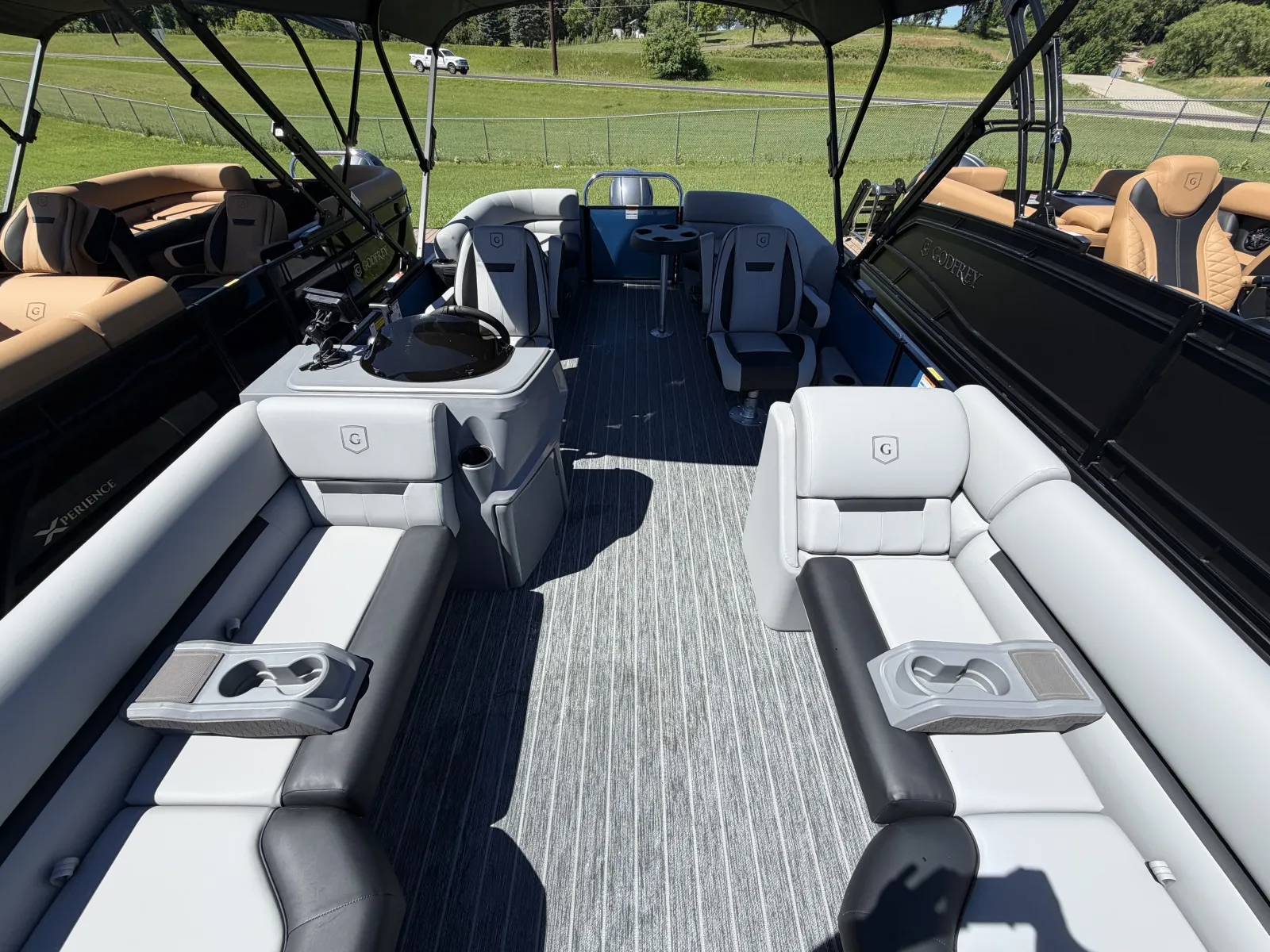 Blue 2027 GODFREY XPERIENCE 2286 SBX 115HP BUNK TRAILER for sale in Detroit Lakes, MN