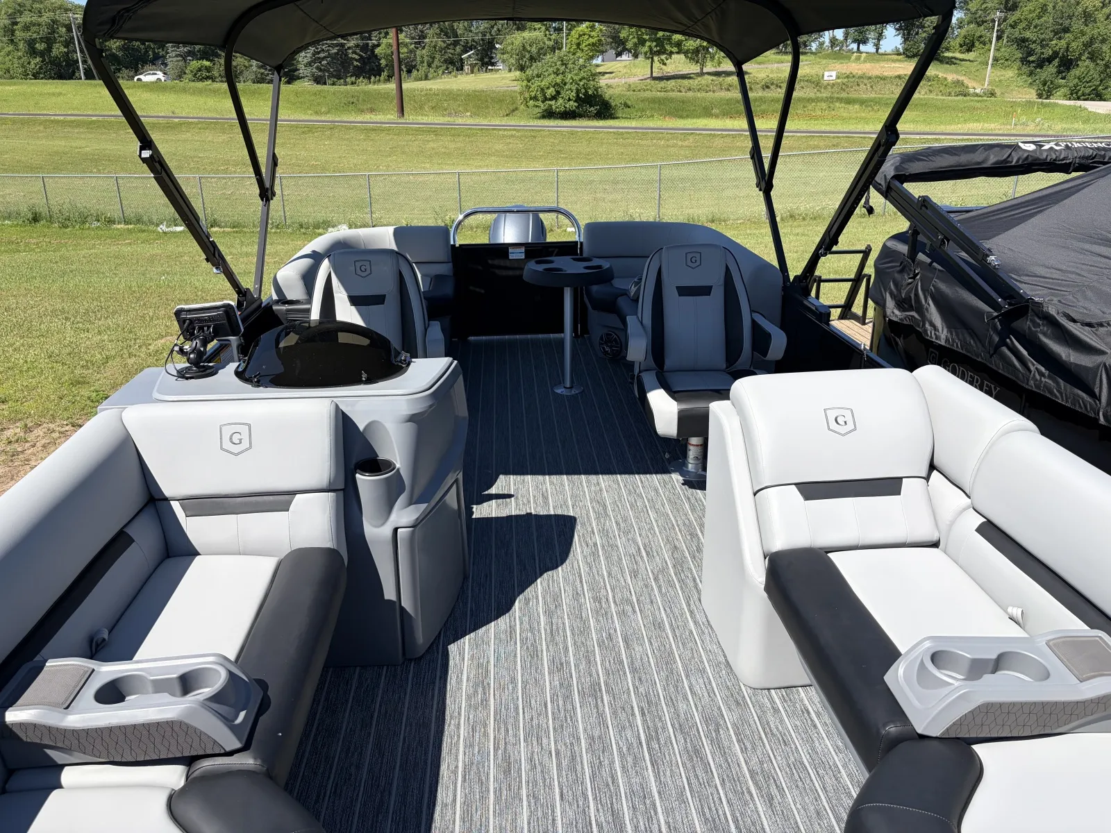 Photos of 2027 GODFREY XPERIENCE 2286 SBX 115HP BUNK TRAILER for sale in Detroit Lakes, MN at McLaughlin's RV & Marine - Detroit Lakes