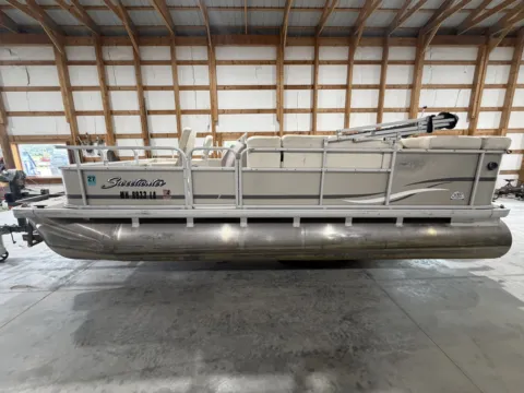 Photos of 2013 GODFREY SWEETWATER 2086BF 40HP NEW BUNK TRAILER for sale in Detroit Lakes, MN at McLaughlin's RV & Marine - Detroit Lakes