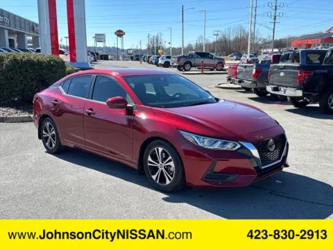 Red 2020 Nissan Sentra SV for sale in Johnson City, TN