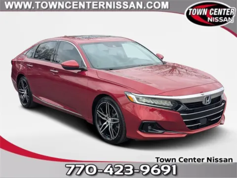 Red 2021 Honda Accord Hybrid Touring for sale in Kennesaw, GA