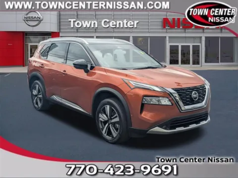 Orange 2021 Nissan Rogue Platinum for sale in Kennesaw, GA