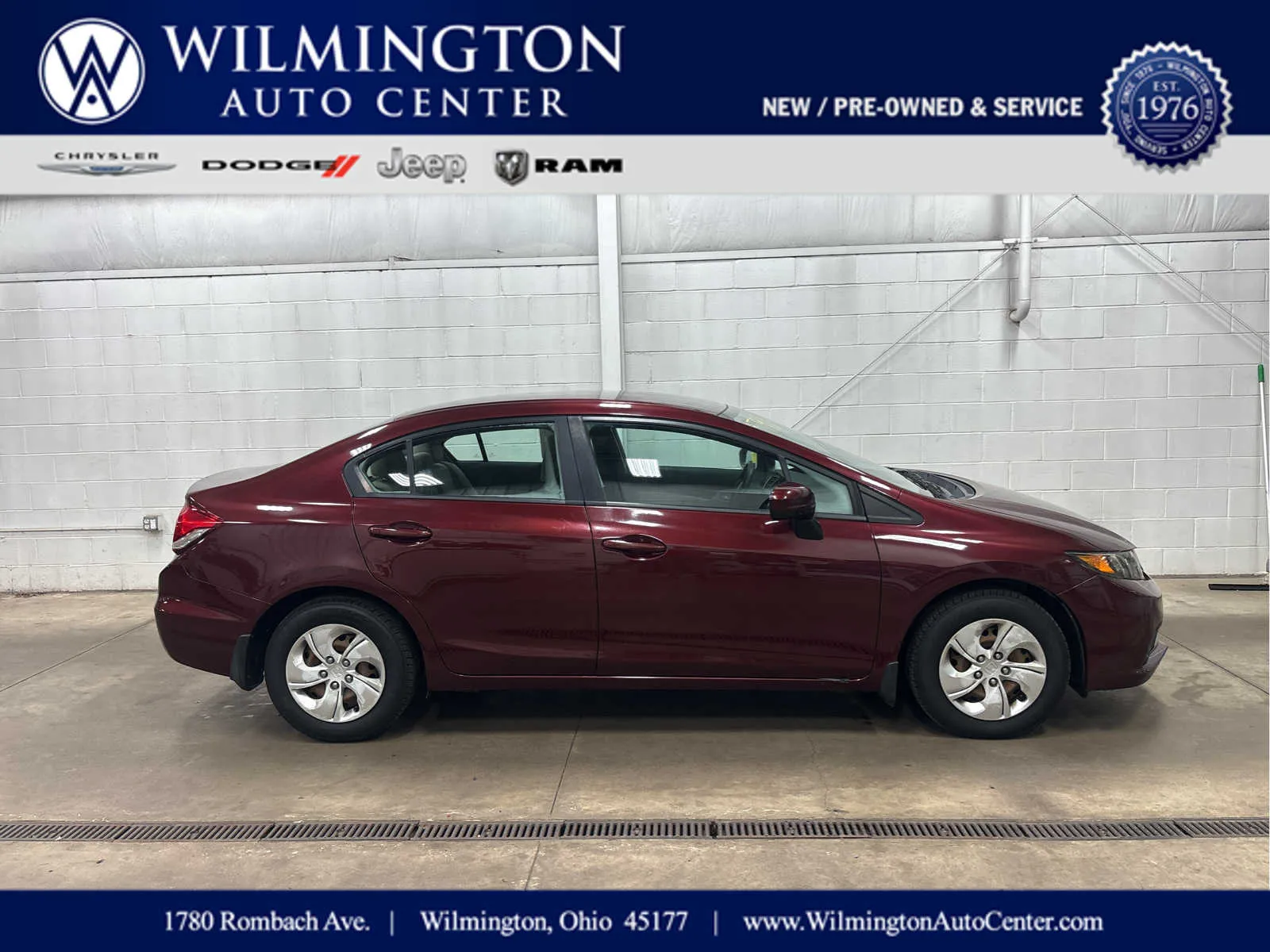 Red 2014 Honda Civic LX for sale in Wilmington, OH