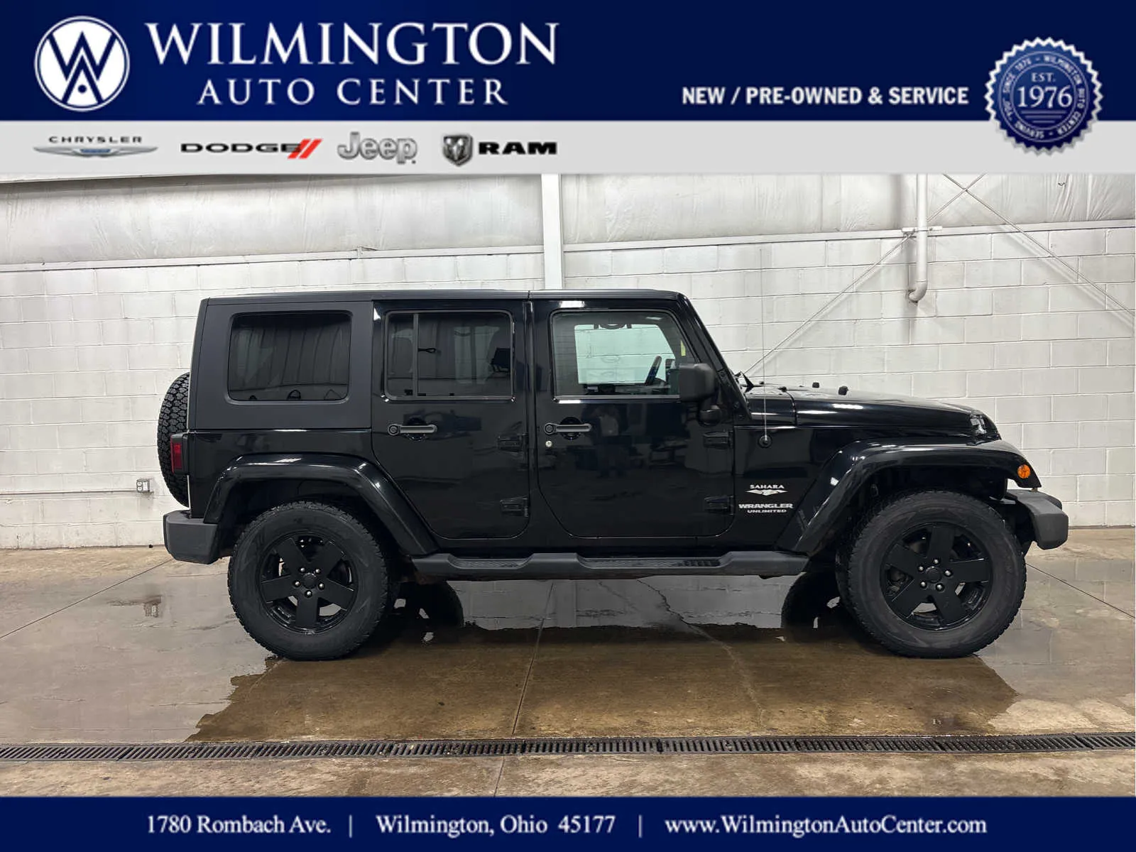 Black 2010 Jeep Wrangler Unlimited Sahara for sale in Wilmington, OH
