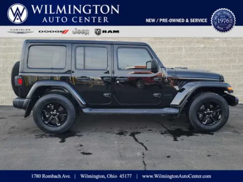 Black 2020 Jeep Wrangler Unlimited Sahara Altitude for sale in Wilmington, OH