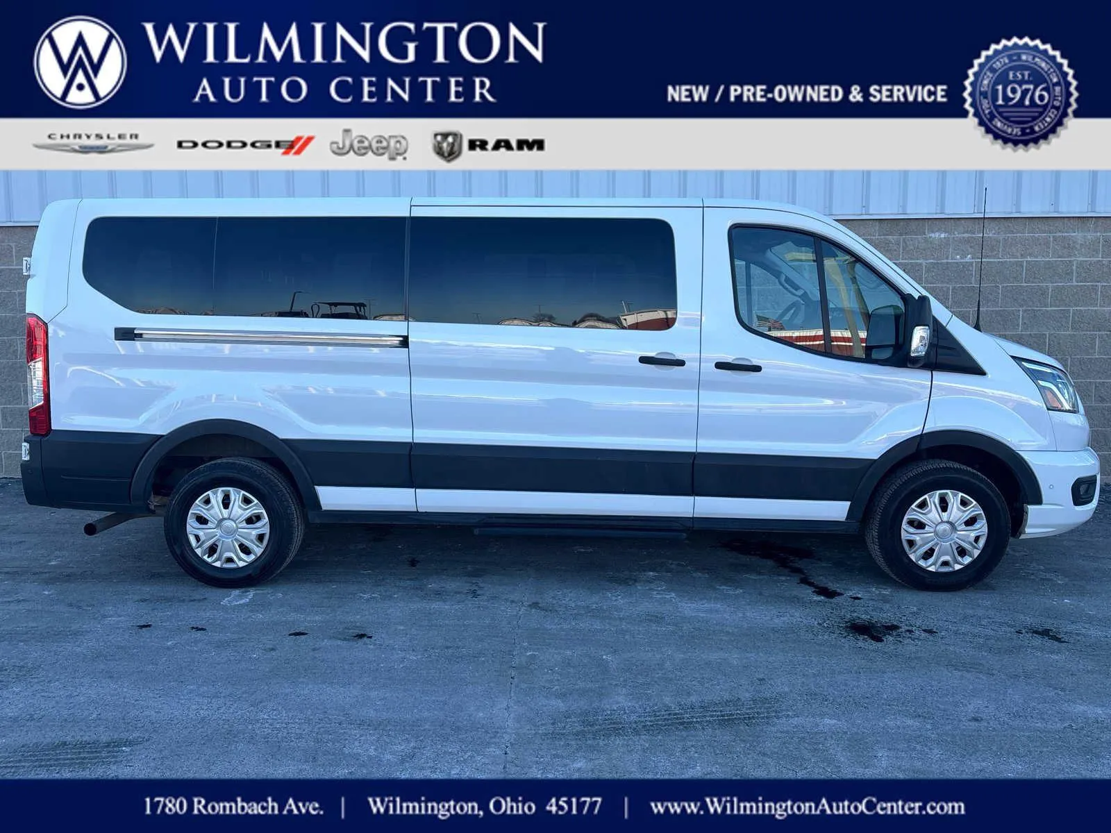 White 2023 Ford Transit Passenger Wagon XL for sale in Wilmington, OH
