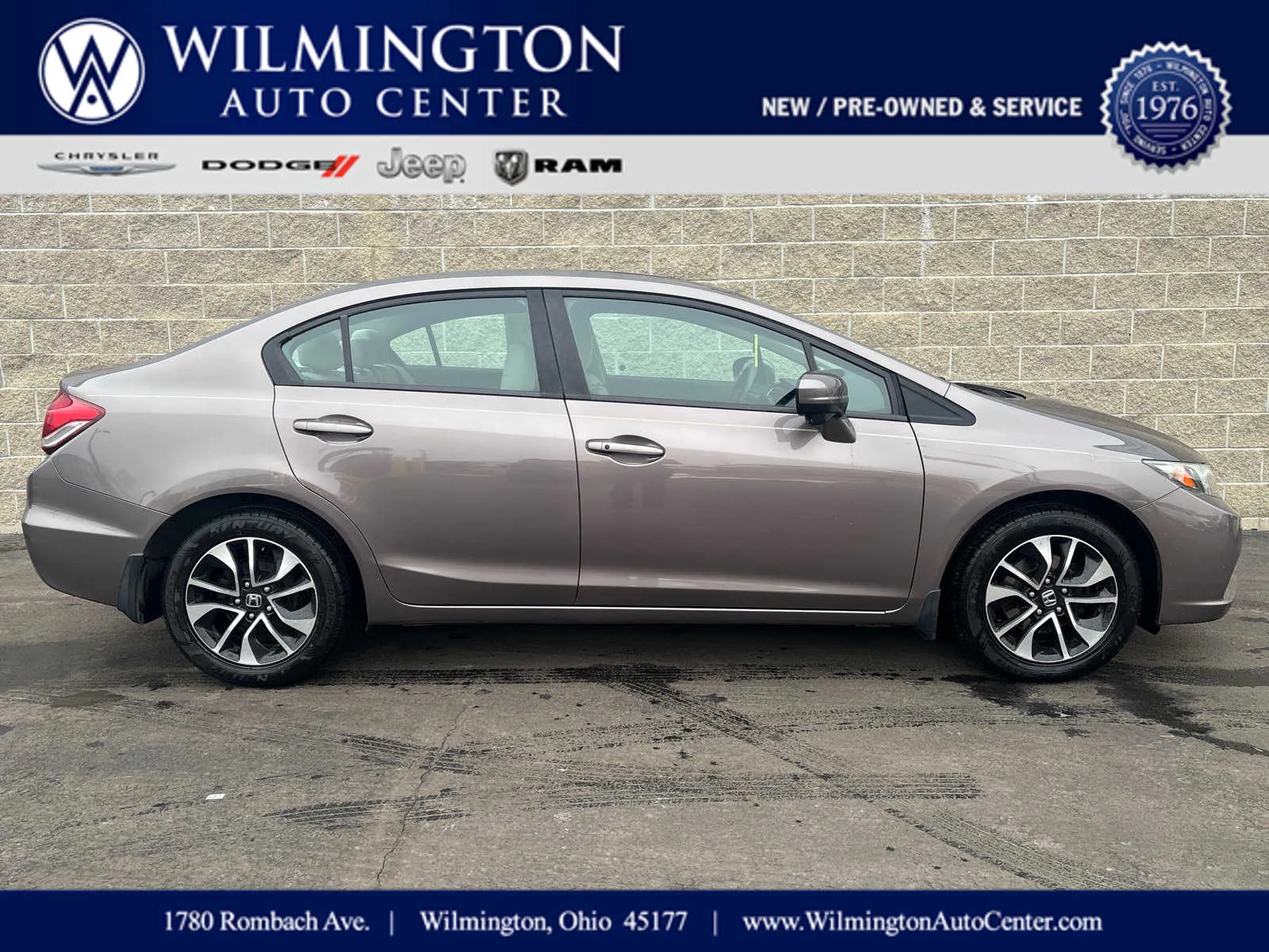 Gray 2015 Honda Civic EX for sale in Wilmington, OH