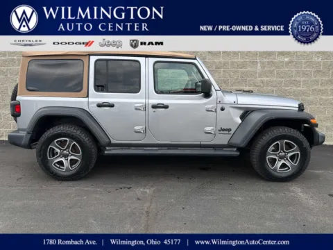 Silver 2020 Jeep Wrangler Unlimited Black and Tan for sale in Wilmington, OH