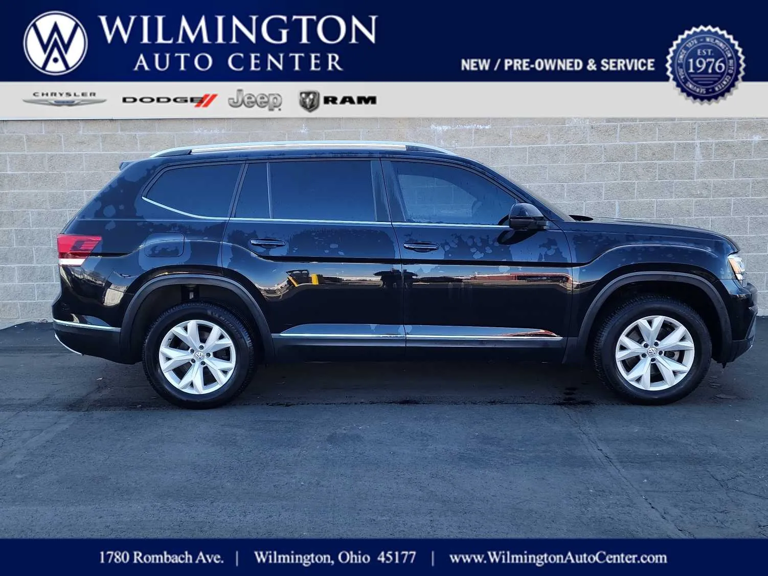 Black 2019 Volkswagen Atlas 3.6L V6 SEL for sale in Wilmington, OH