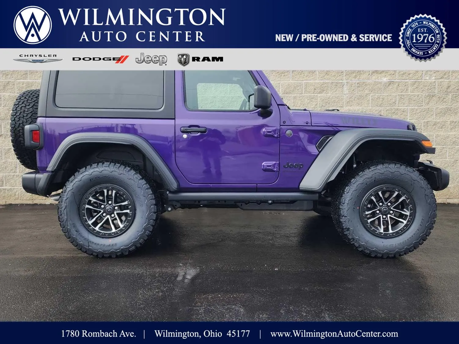 Purple 2026 Jeep Wrangler Willys for sale in Wilmington, OH
