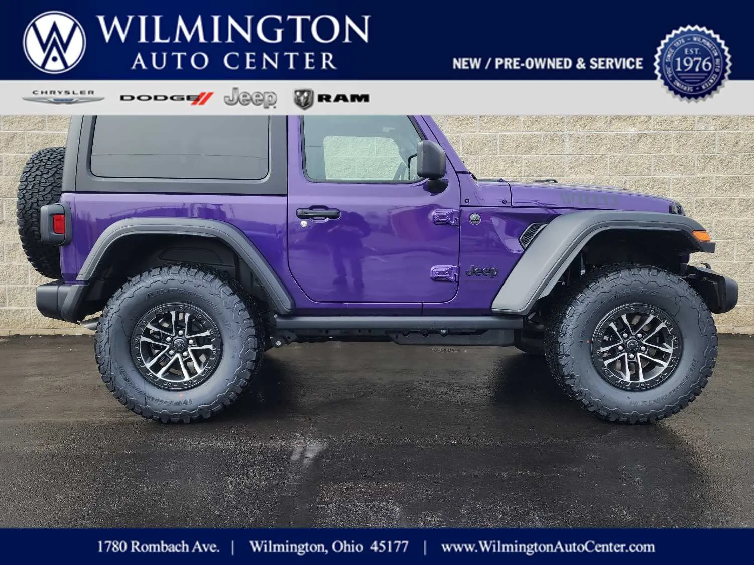 Purple 2026 Jeep Wrangler Willys for sale in Wilmington, OH