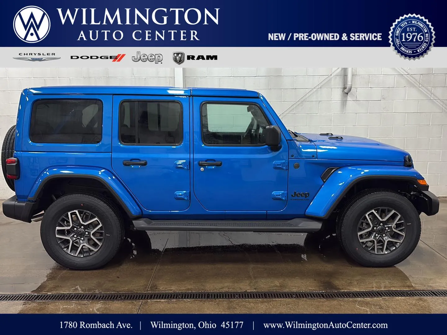 Blue 2026 Jeep Wrangler Sahara for sale in Wilmington, OH