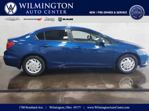 Blue 2012 HONDA CIVIC SDN LX for sale in Wilmington, OH