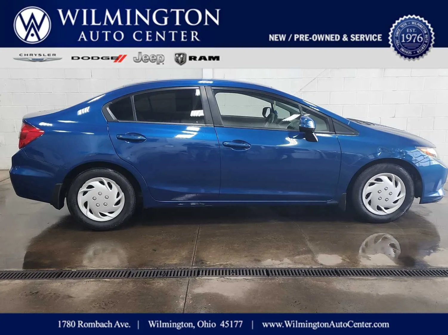 Blue 2012 Honda Civic LX for sale in Wilmington, OH