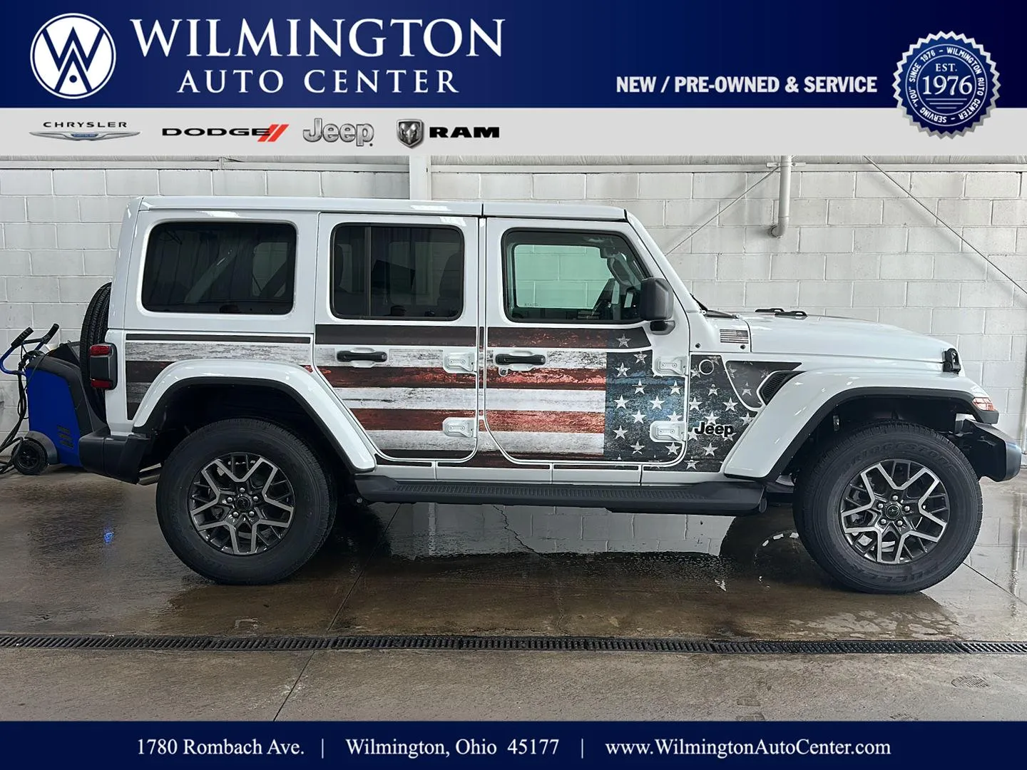White 2026 Jeep Wrangler Sahara for sale in Wilmington, OH