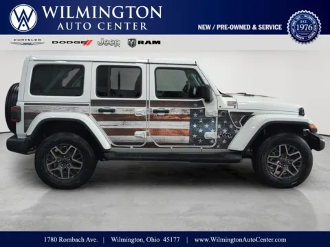 White 2026 Jeep Wrangler Sahara for sale in Wilmington, OH