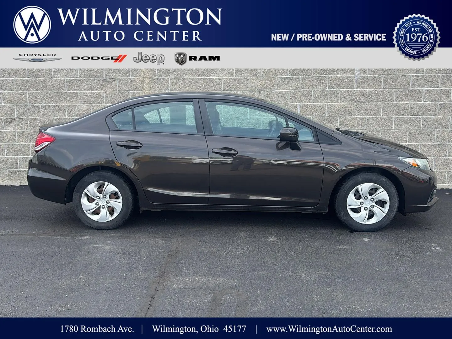 Brown 2014 Honda Civic Sedan LX for sale in Wilmington, OH