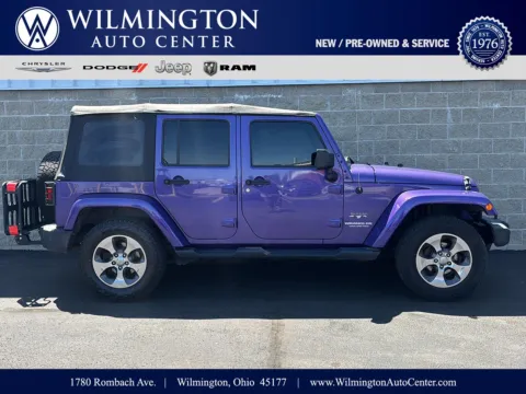 Purple 2017 Jeep Wrangler Unlimited Sahara 4X4 for sale in Wilmington, OH