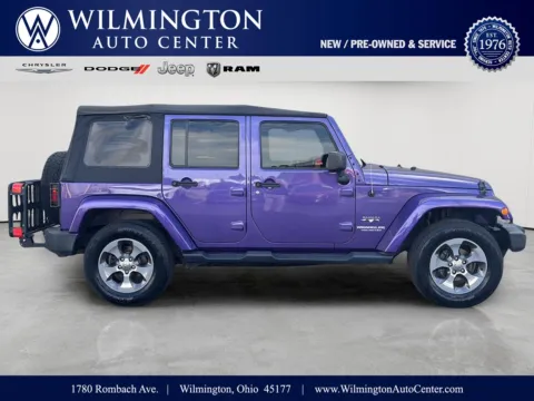 Purple 2017 Jeep Wrangler Unlimited SAHARA for sale in Wilmington, OH
