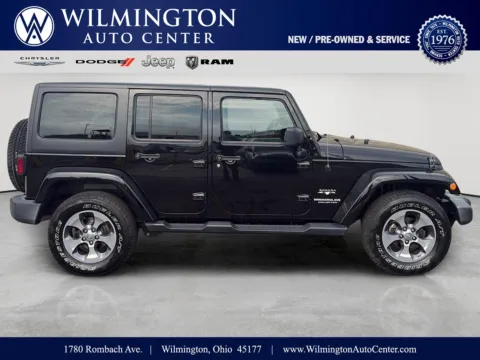 Black 2016 Jeep Wrangler Unlimited Sahara for sale in Wilmington, OH