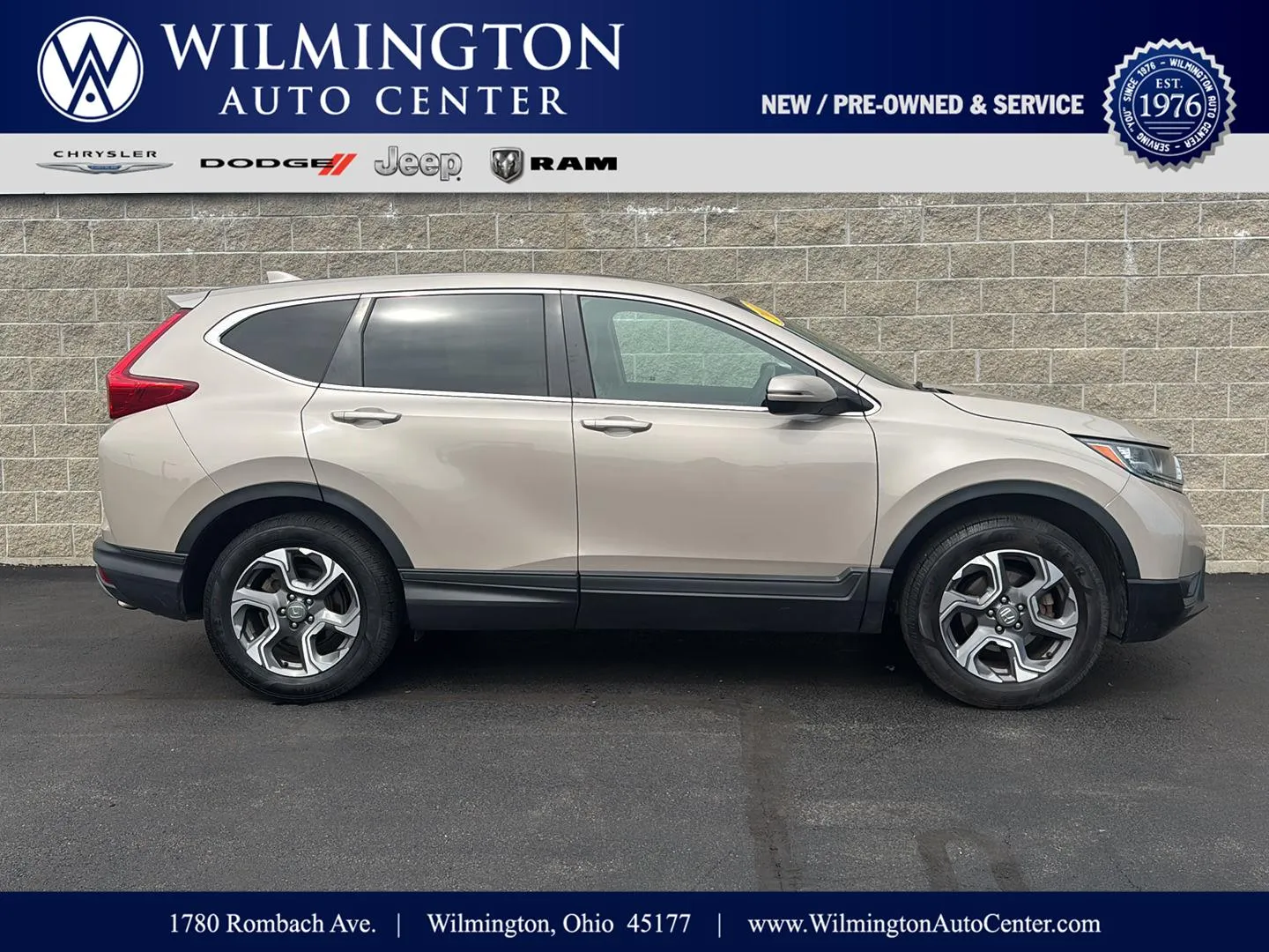 Beige 2017 Honda CR-V EX for sale in Wilmington, OH