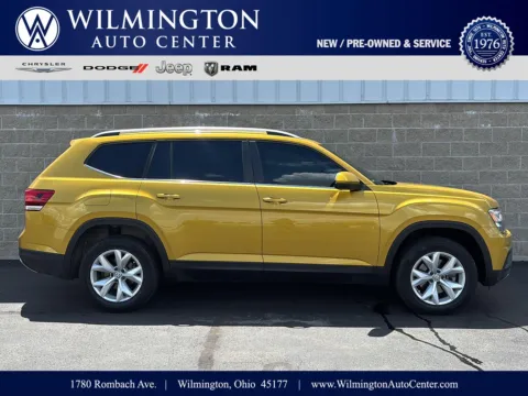 Yellow 2018 Volkswagen Atlas 3.6L V6 SE for sale in Wilmington, OH