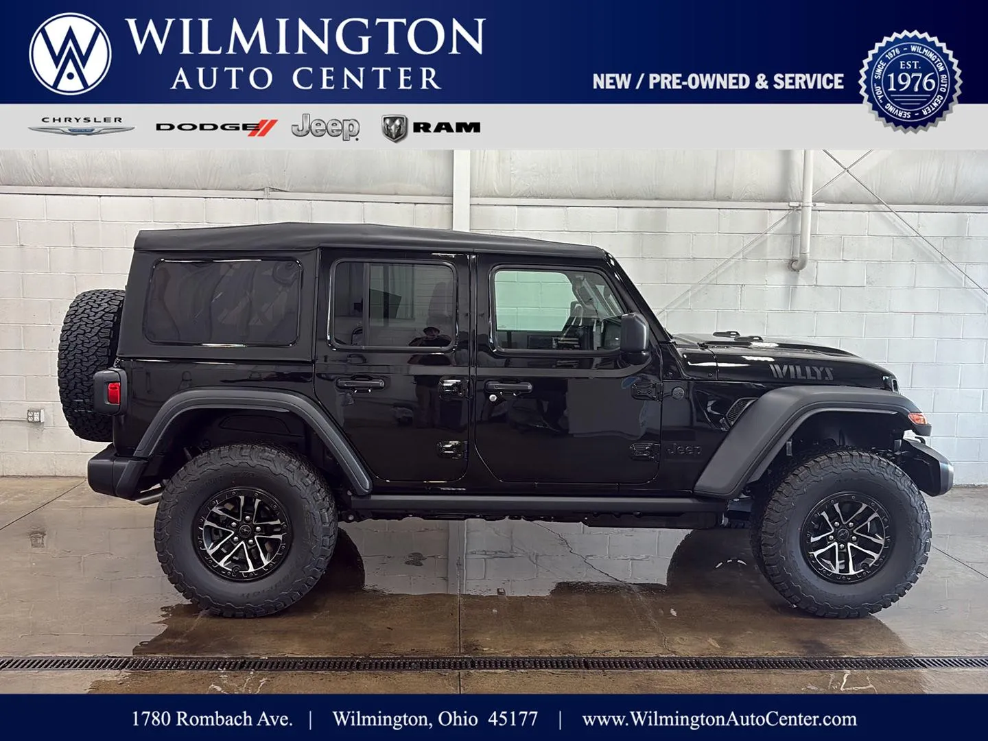 Black 2026 Jeep Wrangler Willys for sale in Wilmington, OH
