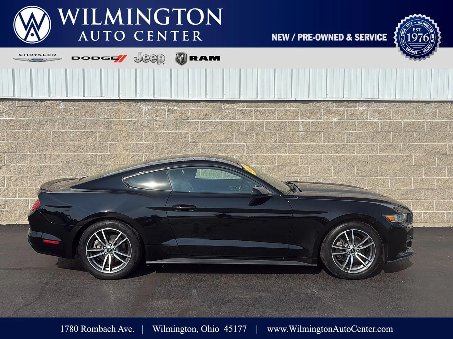 Black 2017 Ford Mustang EcoBoost for sale in Wilmington, OH